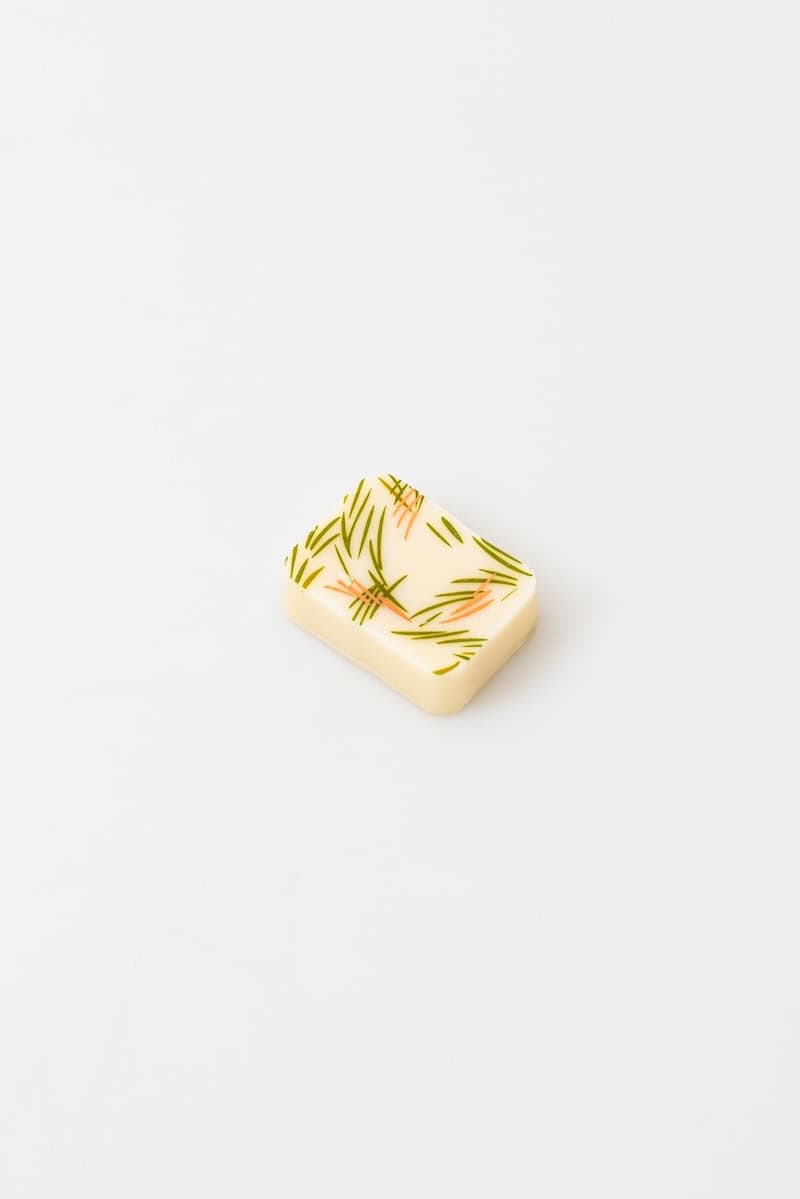 Handmade lime wafer white chocolate